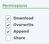 KI MFT default file share permissions